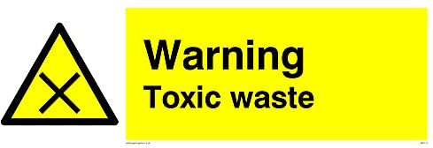 L31 Schild mit AufschriftToxic Waste Gift, 300 x 100 mm, 5 Stück