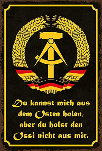 Blechschild 20x30 Der Ossi aus dem Osten DDR Ostalgie historisch
