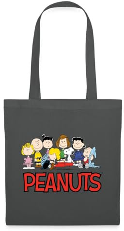 Spreadshirt Peanuts Snoppy Und Friends Stoffbeutel, One size, Graphite