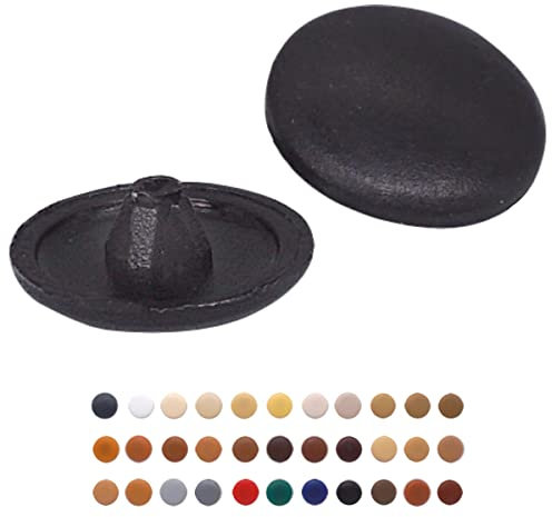 Lot de 50 capuchons à vis Pozi de 12 mm de diamètre, à clipser à tête Pozidriv, capuchon décoratif pour meubles (50, noir S29)