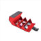 Sxspace Brillenorganizer Brillenaufbewahrung/Präsentation, Reisen Sonnenbrillen Brillenbox zur Aufbewahrung von 5 Brillen, Tragbar Brillenetui für Damen Herren (Schwarz-Rot)