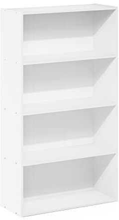 Furinno Pasir 4-stufiges offenes Regal, Weiß
