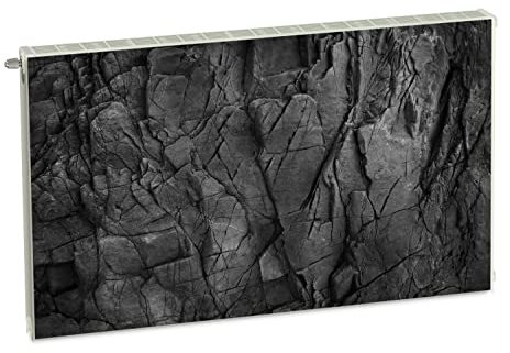 Magnet Heizkörperverkleidung Heizkörperabdeckung Grau Ziegel Schiefer 100x60 cm Heizung Abdeckung Verkleidung Magnetische Abdeckmatte Kühlschrank aus Einem Flexiblen Magneten Digitaler Aufdruck