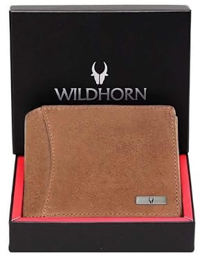 WILDHORN India RFID-geschützte Herren-Geldbörse aus Leder (Tan Hunter)