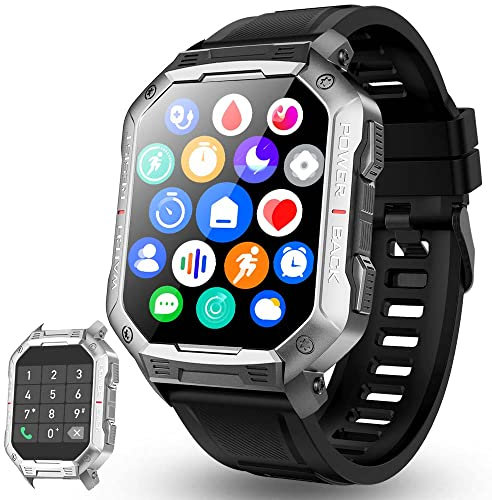 Bengux Smartwatch mit Anruf Bluetooth 5.1/Nummerierung, Smartwatch Sport IP67, Smartwatch 20 Sportmodi, Herzfrequenz, Blutsauerstoff, Wetter, Wecker, Kalorien für Android iOS