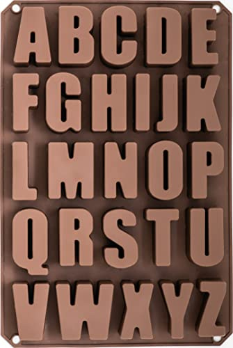 Artidee CREARTEC Silikon Gießform A-Z 26 Motive 34x22.5x2.5 cm 750 ml für Kreativgießmasse Beton Gießharz Seife kreative Küche Motivgröße 5.5 cm Latex- & Silikonformen