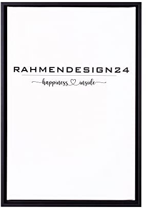 Rahmendesign24 Schattenfugenrahmen Oslo für Keilrahmenbilder und Leinwände 21x29,7 (DIN A4) Schwarz (matt) Schattenfuge