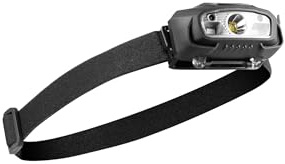 Mil-Tec Kopflampe Recharge GC220 • Stirnlampe LED wiederaufladbar mit USB‑C & 6 Modi • Ultra Low Modus, Rotlicht & Sensorsteuerung • Kopfband verstellbar • Schwarze Headlamp
