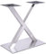 Tischbeine Metall Tischgestell Edelstahl Tischbein X Form Tischkufen Tischfüße Tisch Beine, Schreibtisch Beine für DIY Schreibtisch Couchtisch Esstisch mit 70 x 40 cm Bodenplatte, Höhe: 72 cm