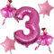 DIWULI Ballerina Geburtstag 3 Jahre - Ballerina Luftballons