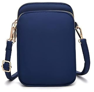 Casecret Mini Tasche Damen Handy Schultertasche Kleine Handytasche zum Umhängen mit Geldbörse Umhängetasche Brieftasche Kartentasche Crossbody Bag für iPhone 14 13 11 Samsung Xiaomi Bis zu 7 Blau