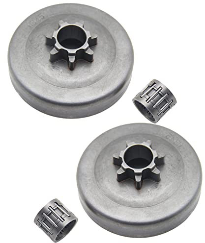 JIUDANI Kit de rodamientos de aguja (0.325 pulgadas) para campana de accionamiento de tambor de embrague, compatible con los modelos de motosierra Husqvarna 350, 340, 345, 445, 450, 450E, 351 y 353