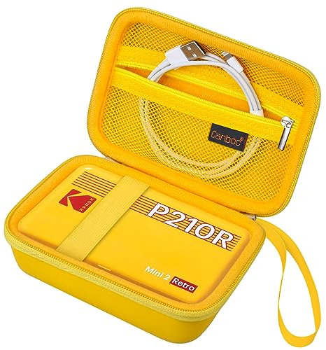 Canboc Étui de Transport pour imprimante Photo Portable Kodak Mini 2 Retro 4pass / Kodak Mini Shot 2 Retro 4pass 2 en 1 prêt à l'emploi Appareil Photo numérique, Jaune