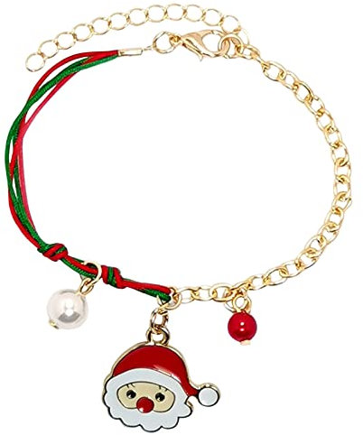 Tkukkwr Geschenke für Männer Armband Urlaub Armband Zubehör Party Glocke Weihnachten Anhänger Legierung Geschenke Girlande Drip Armbänder Armbänder Damen Armbänder, Einheitsgröße, Legierung