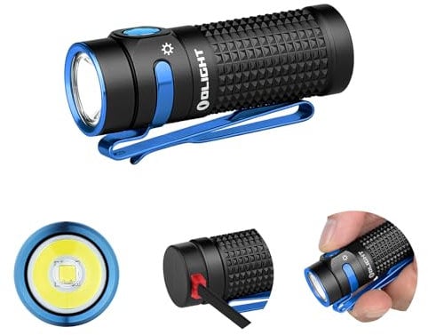 OLIGHT Baton 4 LED kleine Taschenlampe wiederaufladbare bis zu 1300 Lumen, 170 Meter Leuchtweite Superhelle mini Handlampe mit 6 Modi, 30 Tage Laufzeit stark Flashlight IPX8 für Alltag Schwarz
