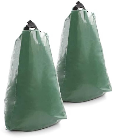 Wiltec 2x Baumbeutel 75L, Wassersack für 35-40 mm dicke Bäume, Bewässerungssack aus PVC für Bäume zur langfristigen Wasserabgabe bei Trockenheit