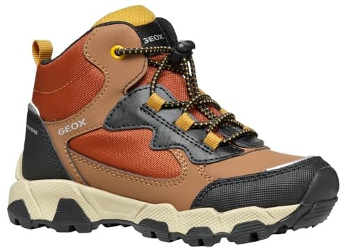 Geox Jungen J Magnetar Boy B ABX Sneaker, Braun A, 36 EU