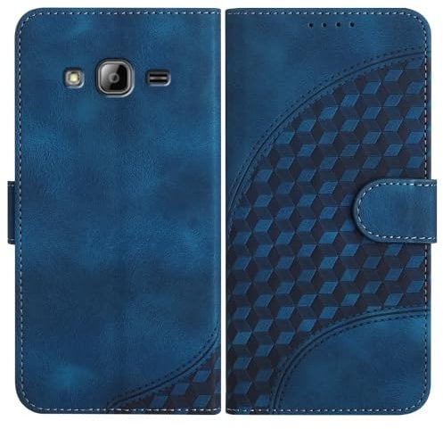 JayModCase Mobile Phone Case for Samsung Galaxy J3 2016 / J310, with Card Slot, Stand Function, Magnetic, PU Leather Case, Folio Flip Case Compatible with Galaxy J3 2016 - Blue
