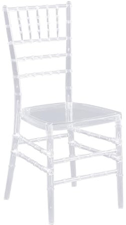 KAIHAOWIN Transparenter Stuhl - Kunststoff Stuhl mit modernem Design - Acryl Esszimmerstuhl für Veranstaltungen, Hochzeiten, Partys und Empfänge