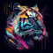 Pro-Art Glasbild Colorful Tiger Head II, 30x30 cm