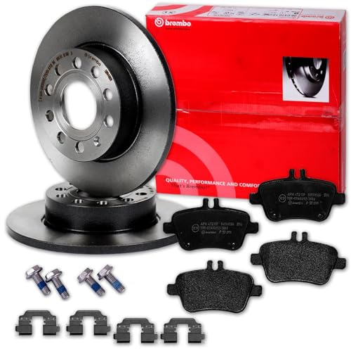 brembo Bremsscheiben + Beläge hinten | 08.B347.41 + P50091 Kompatibel mit A-Klasse (W176),B-Klasse Sports Tourer (W246, W242),CLA Coupe (C117)