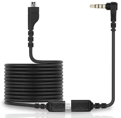 MICMXMO Ersatz Audiokabel kompatibel mit SteelSeries Arctis 3, 5, 7, Pro Wireless Gaming Kopfhörern, 1.5m Nylonkabel mit 12 cm 3.5 mm Adapterkabel, Schwarz
