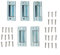 Lot de 5 charnières à manivelle en acier robuste pour portes de placard, caravanes, mobil-homes, plaqué zinc