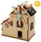 Solar Powered Wooden Puzzles-DIY Assembly 3D Construction Toy with Windmill,STEM Educational Science Craft Model Kit,Craft for Kids,Handmade Wood House for Children Ages 8-14