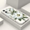 LEECG for iPhone 12 Mini Case Fashion Flower Slim Soft Liquid Silicone Rubber Phone Cover for iPhone 12 Mini 5.4 inch-Cotton White