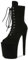 Stivaletti con Punta Aperta e Plateau con Tacco Alto da Donna 20 cm. Stivaletti Unisex-Adulti con Tacco Extra Alto per Feste, Scarpe da spogliarellista, Pole Dance,Nero,37 EU