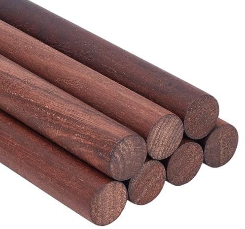 OLYCRAFT 6pcs Baguettes de goujon en noyer de 14.9x1.8cm Bâtons de Cheville en Bois pour L'Artisanat Bâtons D'Artisanat en Bois Ronds Bâtons Ronds pour Construction de Modèles Fournitures D'Artisanat