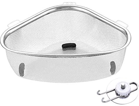 Mehrzweck-Ablaufkorb für Küche, Gemüse, Abfluss, Abfalleimer, dreieckig, Seife, Lappen, Geschirrtuchhalter, einfache Installation