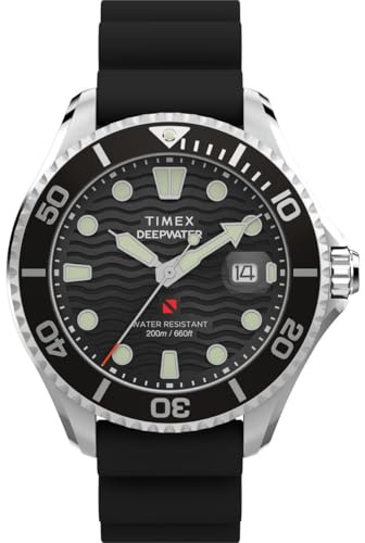 Timex Homme Analogique Quartz Montre Deep Water Meridian avec Bracelet en Acier Inoxydable