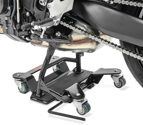 Carrello Pedana Sposta Moto Compatibile per (BMW) R 1250 GS, Adventure, Supporto Cavalletto Centrale - 300 Kg.