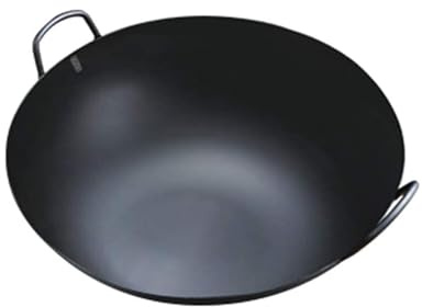 Générique Wok Traditionnel en Fonte Martelée À La Main, Marmite De Chef, Grande Capacité Repas pour Plusieurs Personnes Ne Rouille Pas(40cm)