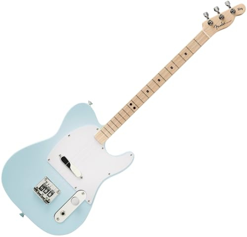 Fender x Loog Telecaster 3-saitige Kids E-Gitarre, Sonic Blue. Geeignet für Kinder ab 6 Jahren.