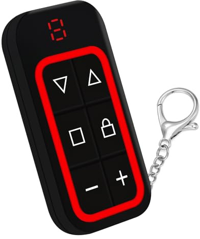 Mando Garaje Universal 433 MHz/868 MHz Mando Puerta Garaje Universal Comando Garagem Carga USB-C Apto para Interruptores Puertas Garaje Persianas Enrollables Puede Controlar 8 Dispositivos
