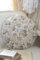 Jeanne d'Arc Living Kissenbezug Kissenhülle rund 50 cm 'Roses Forever' mit Häkelspitze 100% Baumwolle Landhaus Vintage Shabby