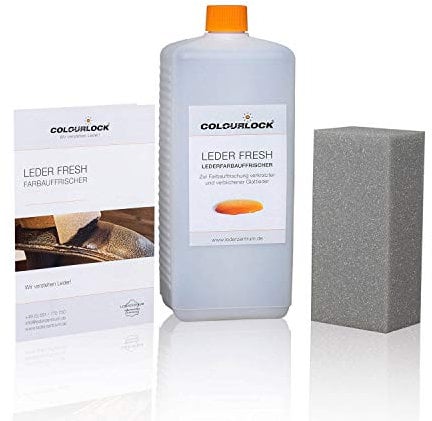 COLOURLOCK® Leather Fresh Tinta (pelle colorata) 1000 ml adatta per BMW nero, elimina graffi, scolorimento e usura su pelle e similpelle