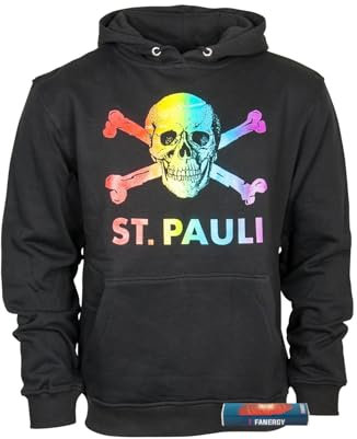 FC St.Pauli Hoodie Herren Totenkopf Kapuzenpullover FCSP Fanartikel + 2xFanergy Traubenzucker