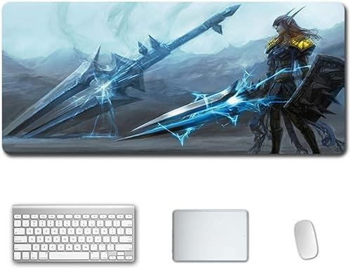 ITBT Mauspad World of Warcraft XXL Gaming Mauspad, 900x400mm Anime Mousepad, Höchstmaß an Präzision, extra stark vernähter Rand, gummierte Unterseite, Desktop Computer, M