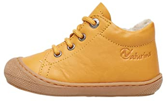 Naturino Cocoon-Lauflernschuhe aus Leder mit Wollfutter Kürbis 25