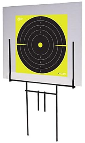 Allen Company EZ-Aim Portable Range Steel Target Stand & Coroplast Board, 16 W x 26.5 H inches, Black