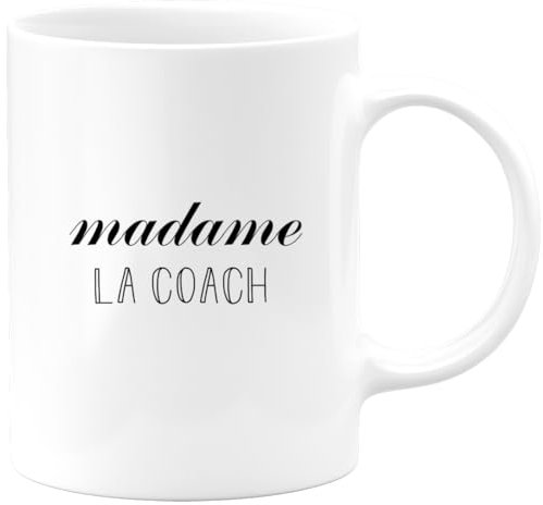 quotedazur - Mug Madame La Coach - Blanc/Céramique