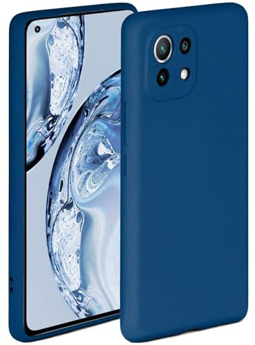 ONEFLOW Soft Case für Xiaomi Mi 11 Hülle aus Silikon mit Kameraschutz, Silikonhülle mit erhöhtem Schutz fürs Display, Backcover Schutzhülle, weiche Handyhülle, Blau