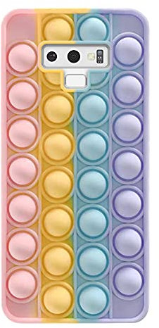 Herbests Schutzhülle für Samsung Galaxy Note 9, stoßfest, weich, Bubble, Anti-Stress-Spielzeug, aus TPU-Silikon, Kratzfest, Rückseite