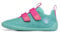 Affenzahn Barfußschuh Knit Happy mit Klettverschluss, Vegan, rutschfest, Flexibel, Reflektierend, besonders leicht in Größe 21-32 Eule - Türkis