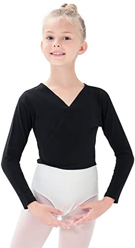 tanzdunsje Ballett Wickeljacke Mädchen kinder Baumwoll Tanz Ballettjacke Langarm für Damen