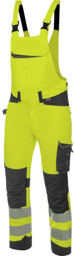 WÜRTH MODYF Warnschutz Arbeitslatzhose FLUO EN 20471 gelb anthrazit - Größe 90