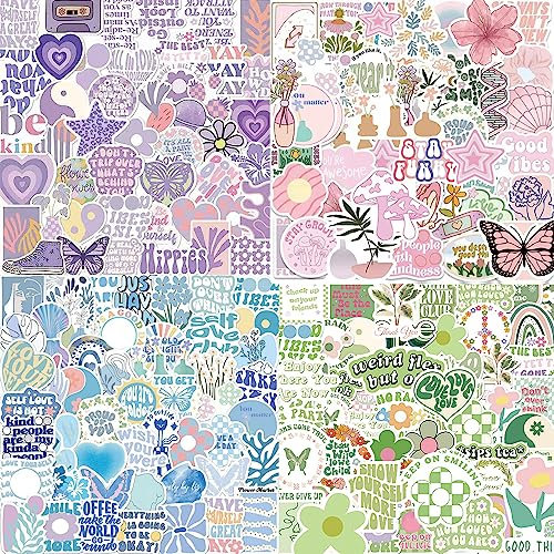 200PCS Pastel Stickers Pack,Aesthetic Stickers for Laptop Water Bottle Stickers - Colorful Aesthetic Vinyl Stickers